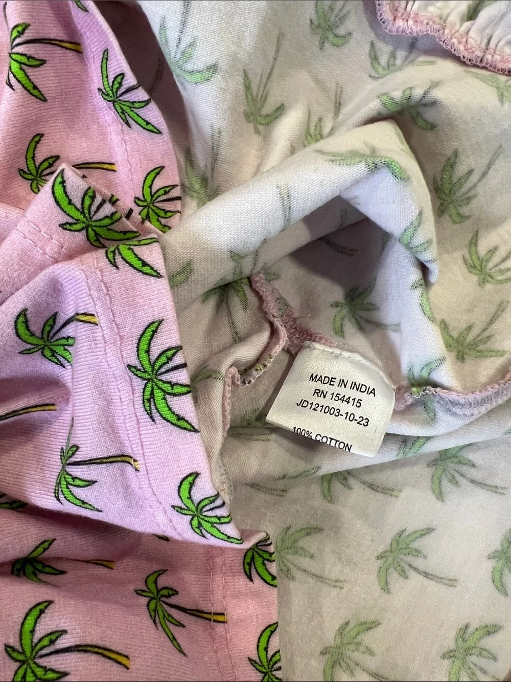 Tuk Tuk pink palm tree Racerback ruffle hem dress 7-8 years